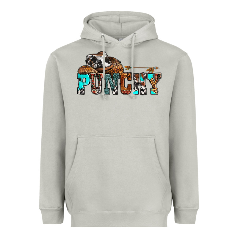 Western Cowboy Hat Punchy Heavyweight Hoodie by OliviaCreatesArt | Teevron