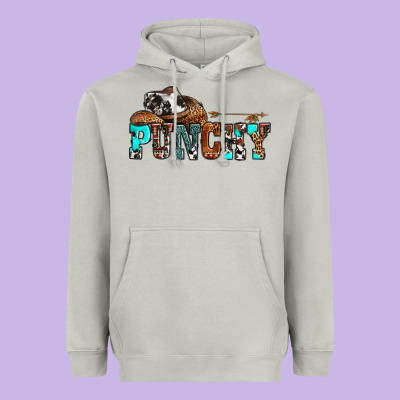 Western Cowboy Hat Punchy Heavyweight Hoodie Designed By Oliviacreatesart