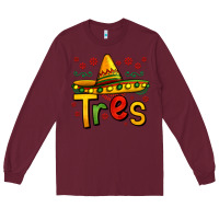 Burgundy tres my third mexican birthday Long Sleeve Tee - Jasminsmagicworld