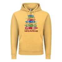 Vintage Mustard crayons tree christmas Vintage Hoodie - MaliasSmallBusiness