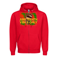 Red juneteenth vibes only Zipper Hoodie - CowGirlArtShop
