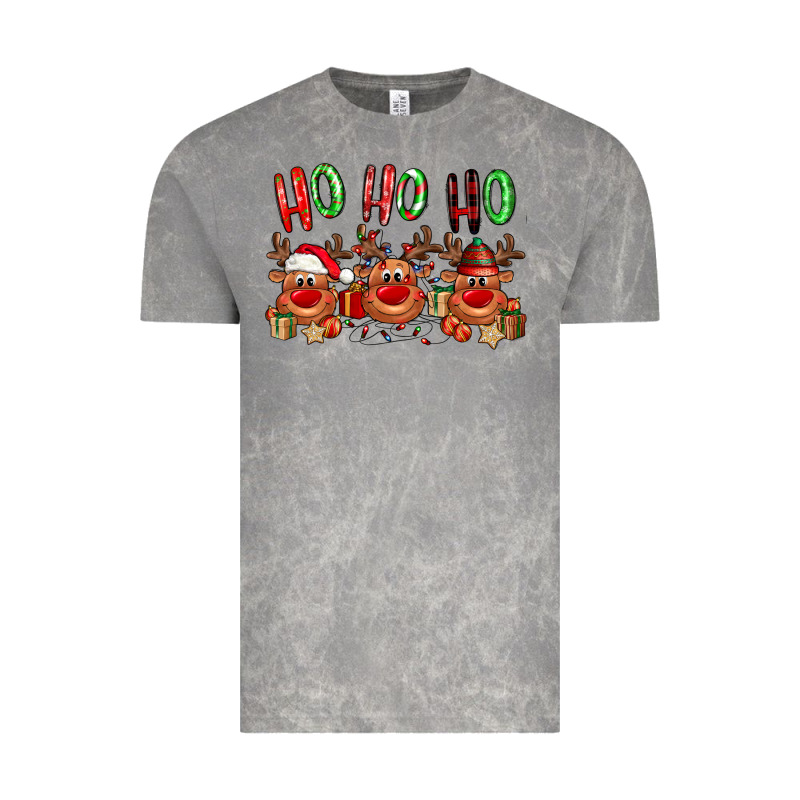 Ho Ho Ho Reindeer Vintage Tee by NancyCooperArtShop | Teevron