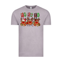 Vintage Zinc Ho ho ho Reindeer Vintage Tee - NancyCooperArtShop