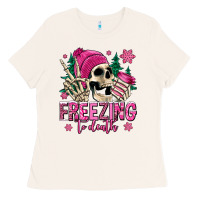 Bone freezing to death winter skull Ladies Tee - Jasminsmagicworld