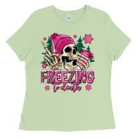 Matcha freezing to death winter skull Ladies Tee - Jasminsmagicworld