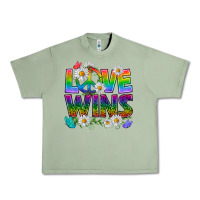 Oil Green Pride LGBTQ+ Love Wins Urban Heavy Tee - BundleAndBundleShop