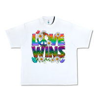 White Pride LGBTQ+ Love Wins Urban Heavy Tee - BundleAndBundleShop