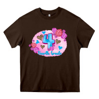 Chocolate Brown back to school flowers fourth grade 3200x2400 Heavy Core Tee - AdoDesignShop
