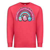 Cardinal Easter eggs rainbow Premium Sweatshirt - OliviaCreatesArt