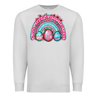 Dove Grey Easter eggs rainbow Premium Sweatshirt - OliviaCreatesArt