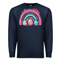 Navy Easter eggs rainbow Premium Sweatshirt - OliviaCreatesArt