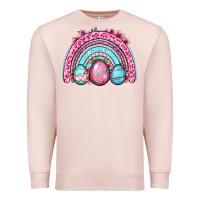 Pale Pink Easter eggs rainbow Premium Sweatshirt - OliviaCreatesArt