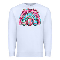 White Easter eggs rainbow Premium Sweatshirt - OliviaCreatesArt