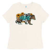 Bone mama bear sunflowers leopard cowhide mother's day Ladies Tee - Jasminsmagicworld