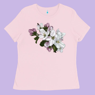 Apple Blossom Ladies Tee Designed By Lillyallendesigns