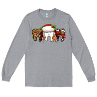 Heather Grey Christmas teeth dentist Long Sleeve Tee - Jasminsmagicworld