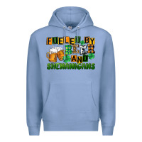 Colony Blue fueled by beer and shenanigans Premium Hoodie - CowGirlArtShop