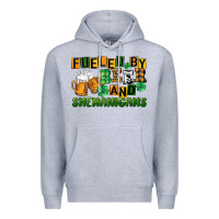 Heather Grey fueled by beer and shenanigans Premium Hoodie - CowGirlArtShop