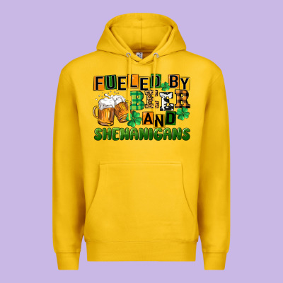 Fueled By Beer And Shenanigans Premium Hoodie Designed By Cowgirlartshop