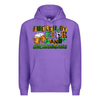 Purple fueled by beer and shenanigans Premium Hoodie - CowGirlArtShop