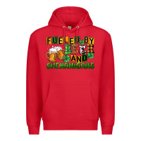 Red fueled by beer and shenanigans Premium Hoodie - CowGirlArtShop