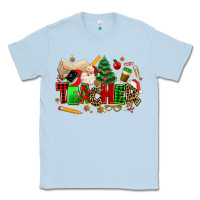 Dusty Blue christmas  teacher Classic Tee - MaliasSmallBusiness