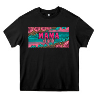 Black pink roses mama of girls license plate Heavy Core Tee - Artiststas