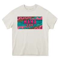 Cream pink roses mama of girls license plate Heavy Core Tee - Artiststas