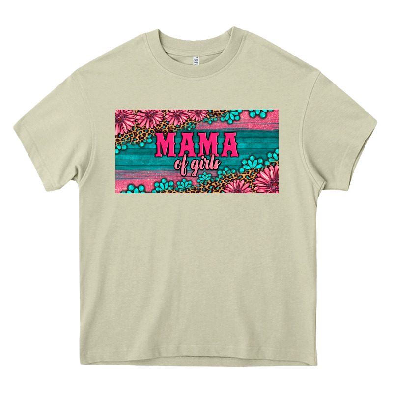 Pink Roses Mama Of Girls License Plate Heavy Core Tee by Artiststas | Teevron