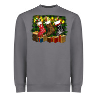 Storm Christmas Santa Socks Heavyweight Sweatshirt - RanaPortraitStore