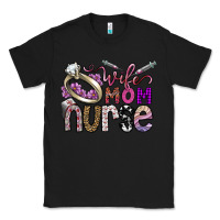 Black wife mom nurse Classic Tee - SublimationCraftShop