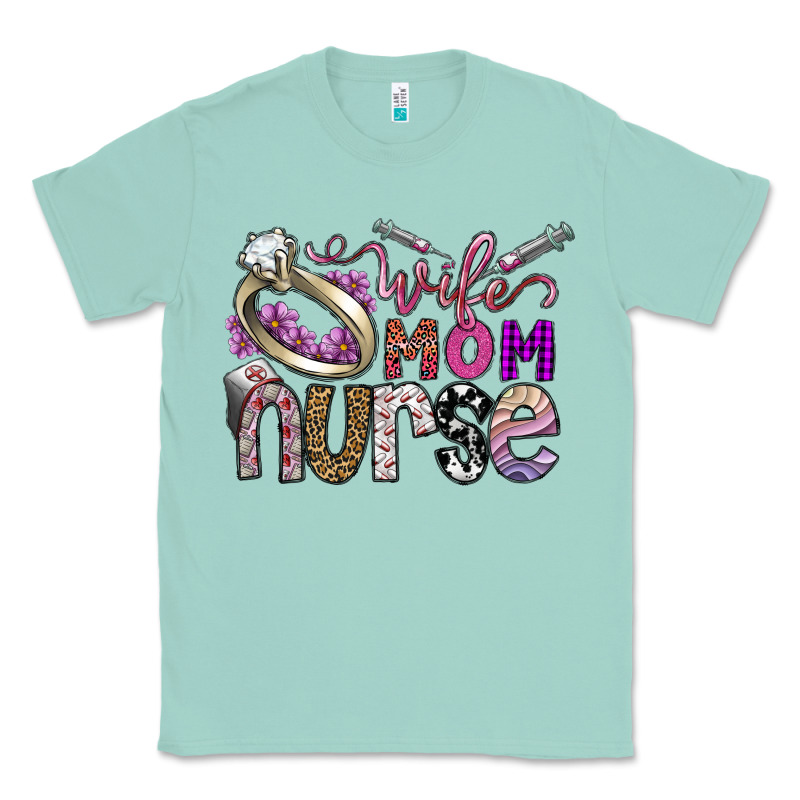 Wife Mom Nurse Classic Tee by SublimationCraftShop | Teevron