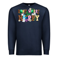 Navy Easter Day Don't worry be hoppy Premium Sweatshirt - OliviaCreatesArt