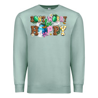 Seafoam Easter Day Don't worry be hoppy Premium Sweatshirt - OliviaCreatesArt