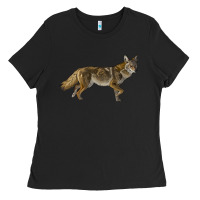 Black coyote Ladies Tee - LillyAllenDesigns
