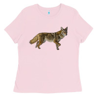 Bubblegum Pink coyote Ladies Tee - LillyAllenDesigns