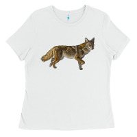 White coyote Ladies Tee - LillyAllenDesigns
