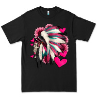 Black indian headdress with hearts valentine's day Premium Tee - Jasminsmagicworld