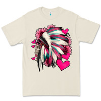 Indian Headdress With Hearts Valentine's Day Premium Tee | Teevron