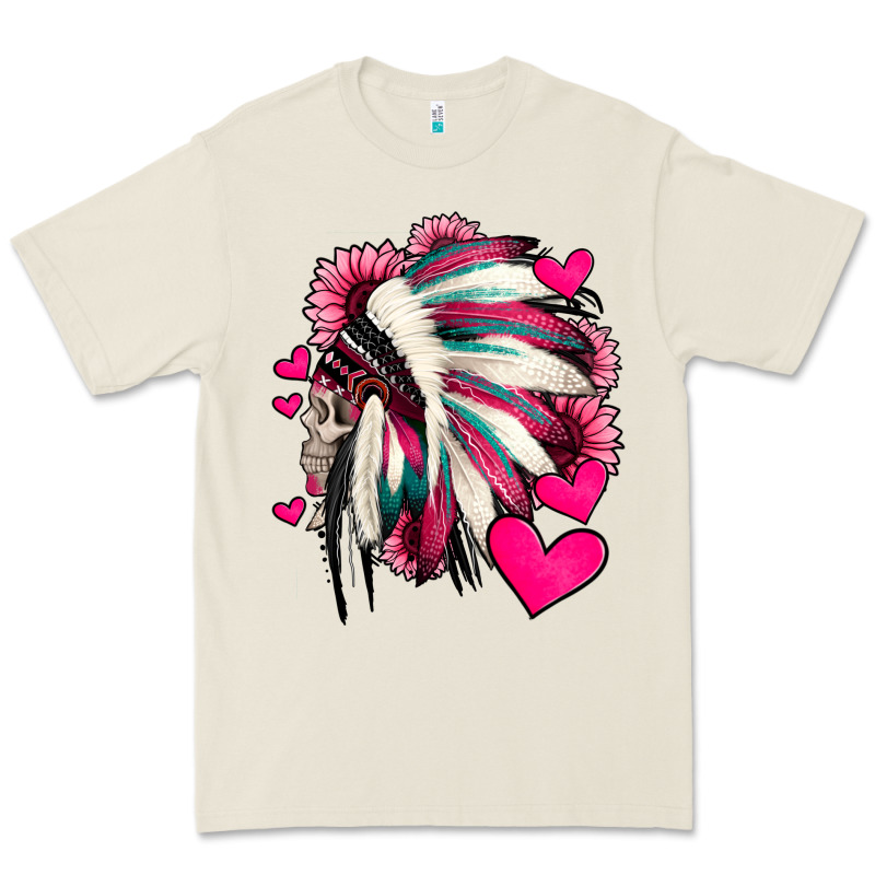 Indian Headdress With Hearts Valentine's Day Premium Tee by Jasminsmagicworld | Teevron