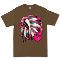 Cacao indian headdress with hearts valentine's day Premium Tee - Jasminsmagicworld