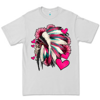 Dove Grey indian headdress with hearts valentine's day Premium Tee - Jasminsmagicworld