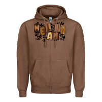 Chestnut melanin with leopard Zipper Hoodie - CowGirlArtShop