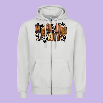 Melanin With Leopard Zipper Hoodie Designed By Cowgirlartshop