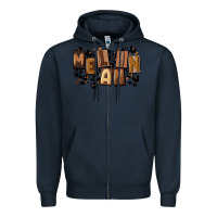 Navy melanin with leopard Zipper Hoodie - CowGirlArtShop