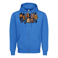 True Royal melanin with leopard Zipper Hoodie - CowGirlArtShop