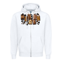 White melanin with leopard Zipper Hoodie - CowGirlArtShop