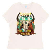 Bone desert vibes wild west Ladies Tee - NancyCooperArtShop
