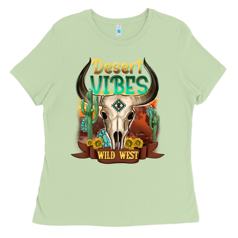 Desert Vibes Wild West Ladies Tee by NancyCooperArtShop | Teevron