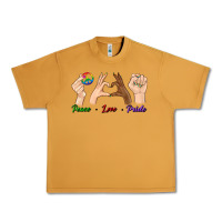 Peanut Butter Peace Love Pride Urban Heavy Tee - BundleAndBundleShop